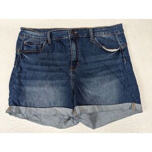 Wax Jean Womens 2XL Blue Denim Shorts